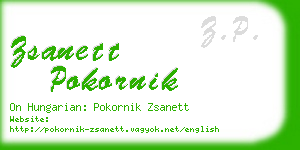 zsanett pokornik business card